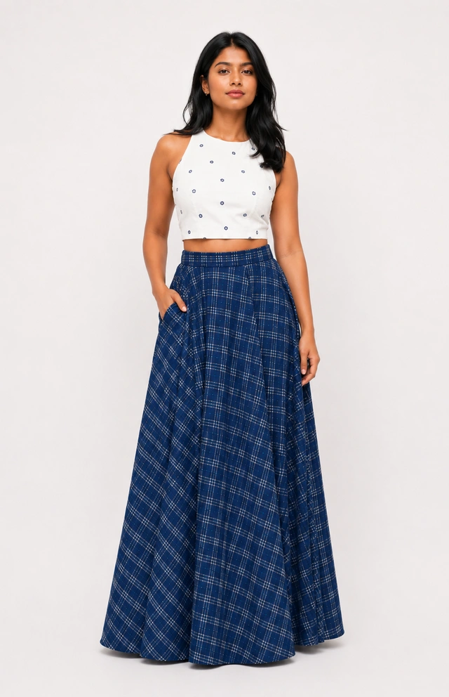 Ajrakh Skirt Set