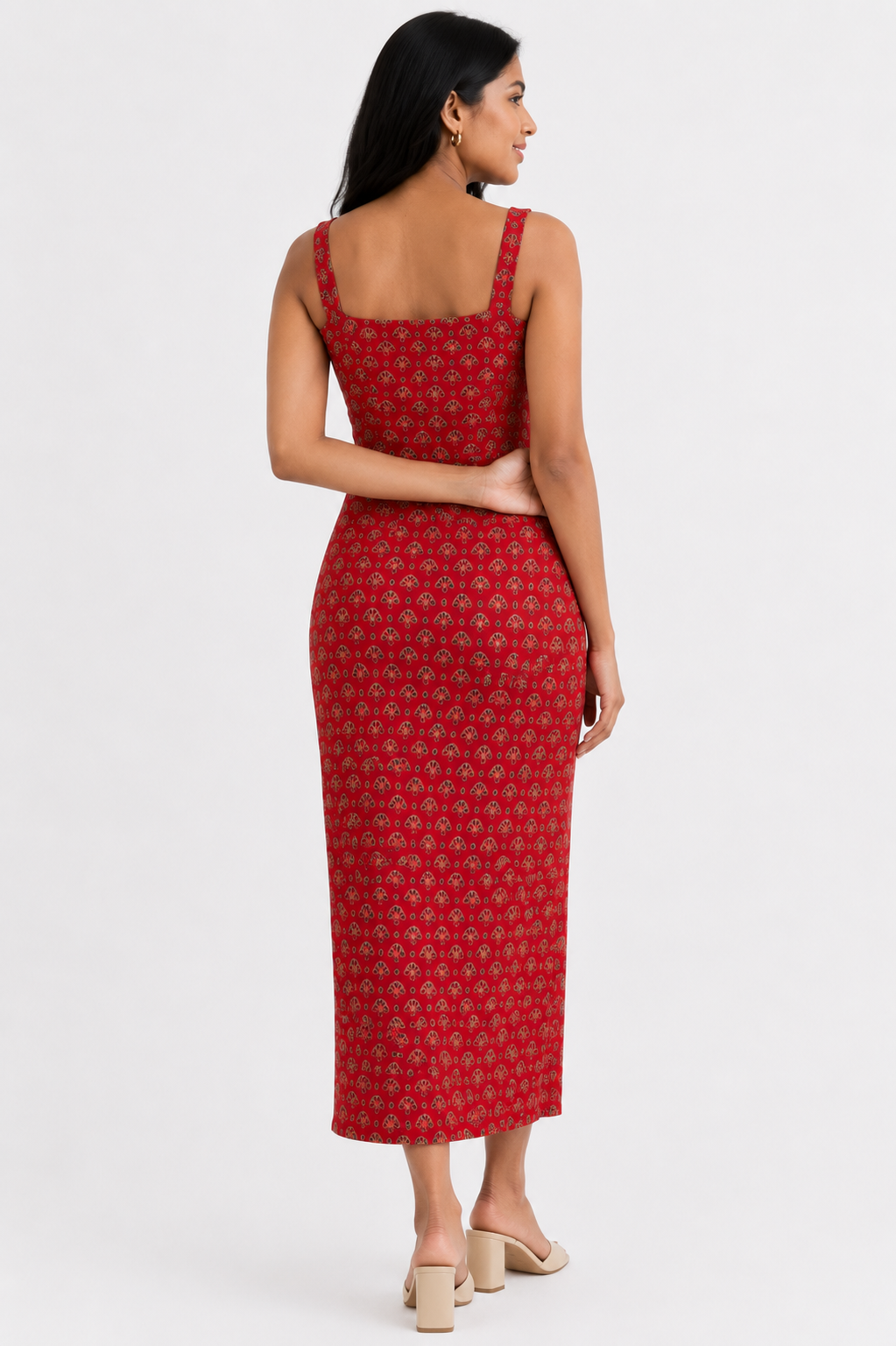 Modal silk dress-BACK