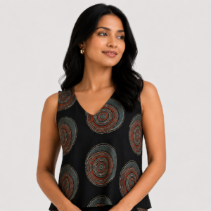 black flare dress-CloseUP