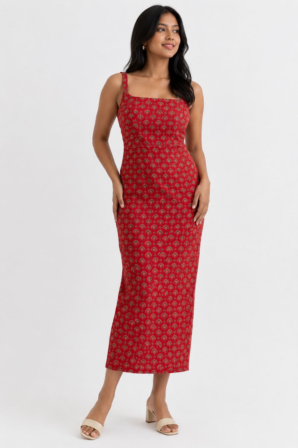 naturally dyed modal silk dress