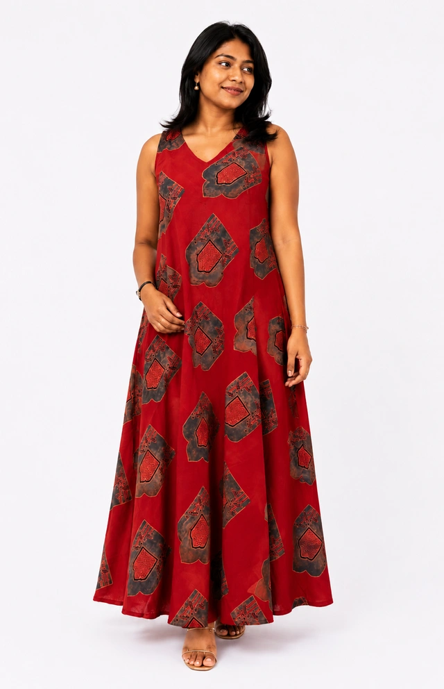 Ajrakh Flare Dress