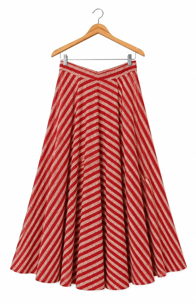 Red Stripe Skirt