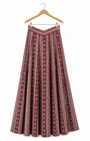 Ajk skirt-maroon-wovenery