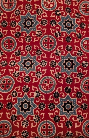 Ajrakh Maroon-skirt-wovenery