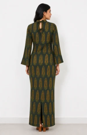 Green leaf dress-B-wovenery-webp