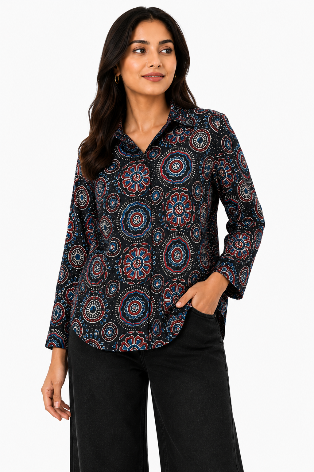 black modal shirt-closeup