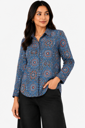 blue modal shirt-closeup