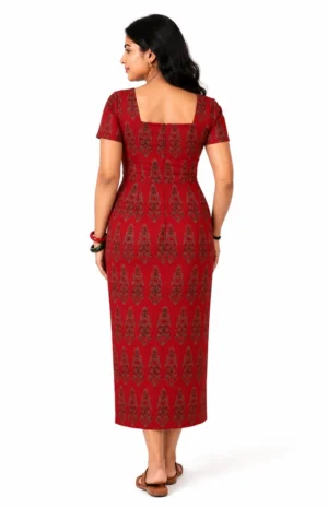 modal silk dress-back-leaf-wovenery