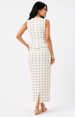 polka waist coat set-Back-wovenery