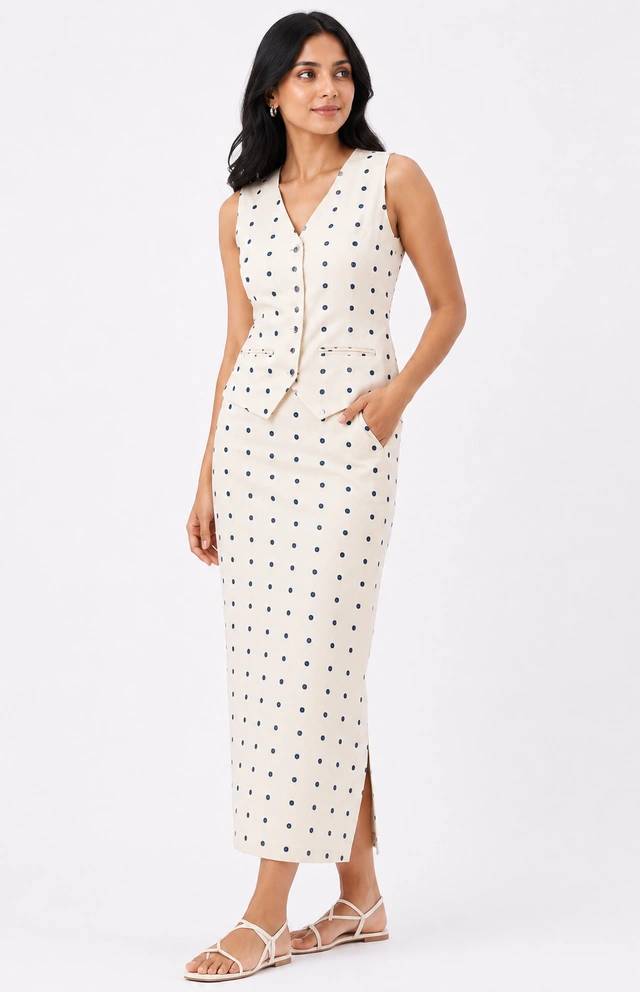 Polka waist Coat set