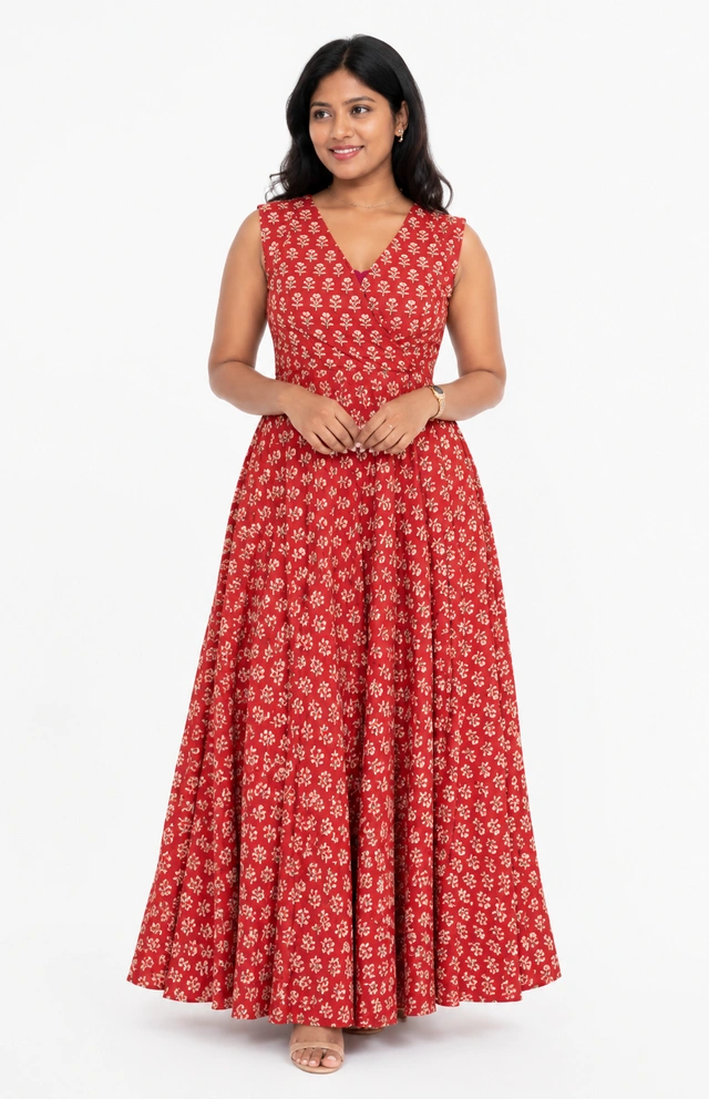 red skirt and blouse