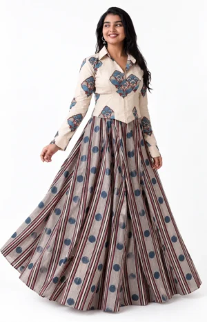 Corset shirt with skirt