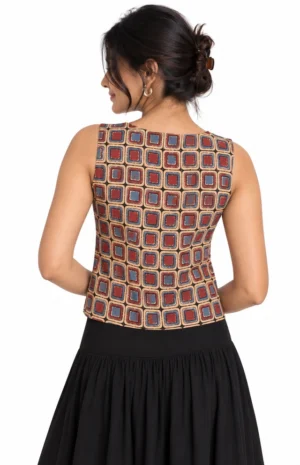 ajrakh boho top-B