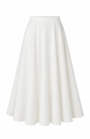 slub cotton skirt-wovenery