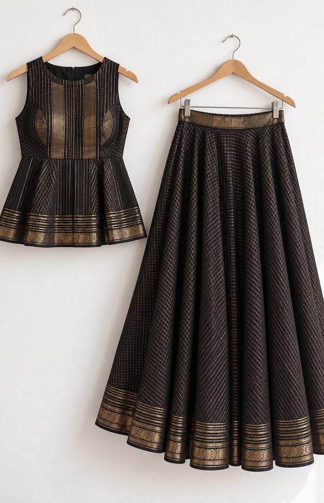 Royal balck silk set