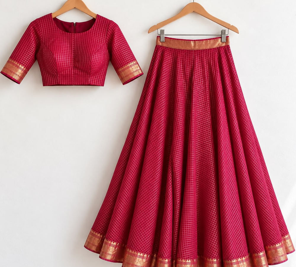 red silk set