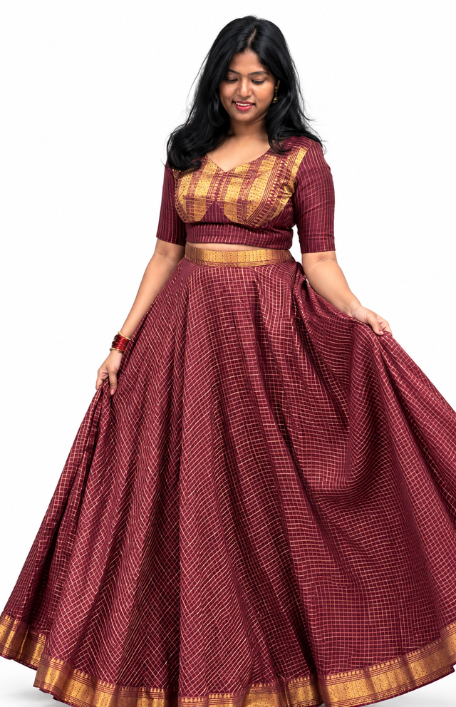 Royal Wine Brown Silk Set