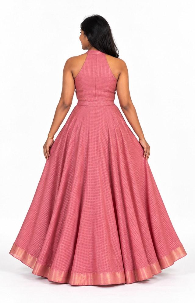 Royal Peach Silk Set