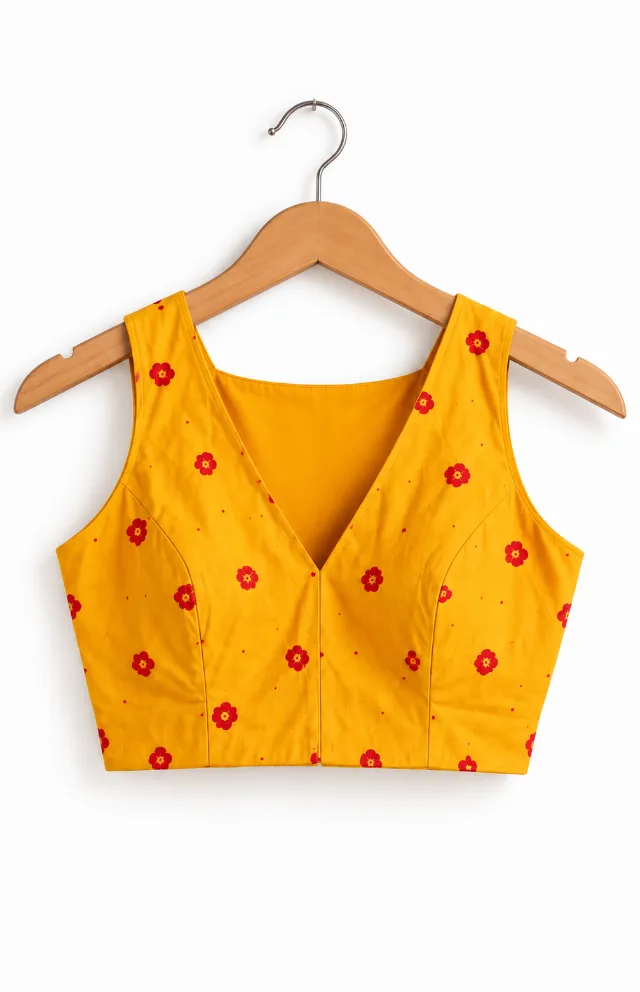 Hand-Tied Bandhani Cotton Blouse