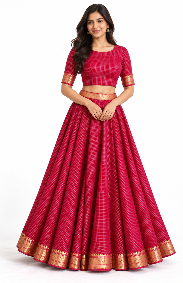 Royal Red Silk Set
