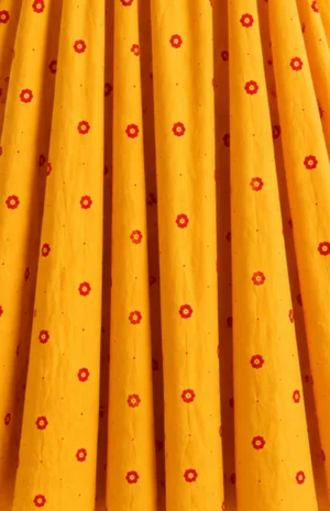 Mustard bandhini skirt