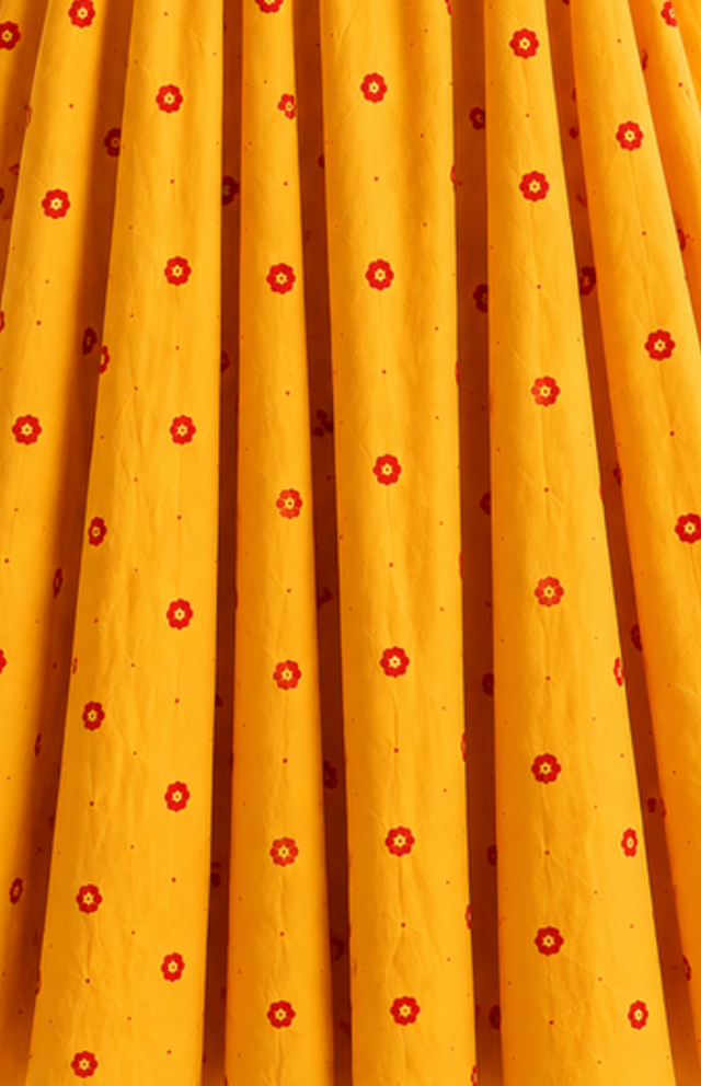 Mustard bandhini skirt