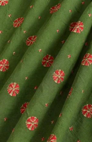 Green bandhini skirt