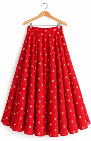 Red badhnini skirt