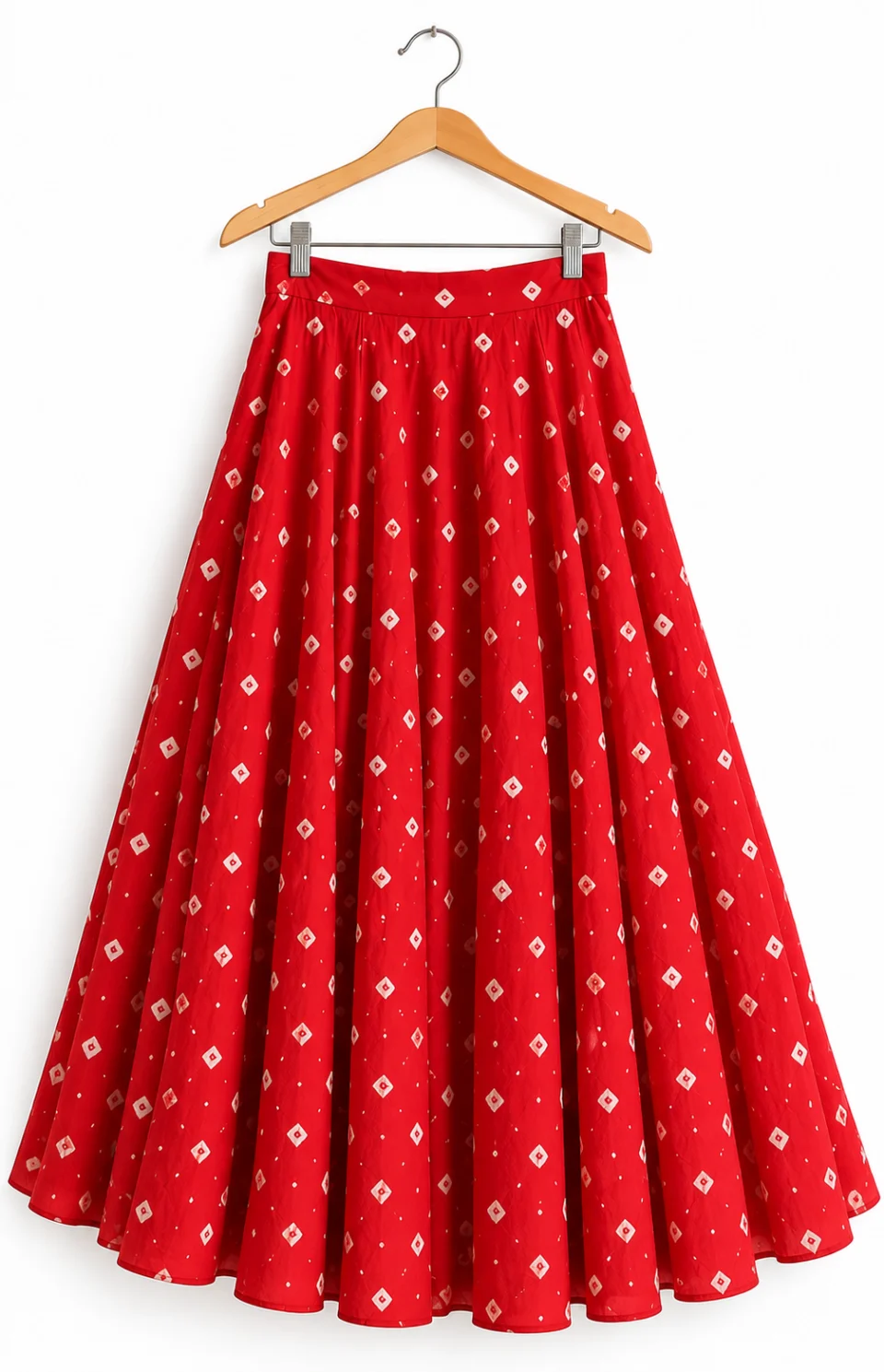 Red Bandhini  Skirt