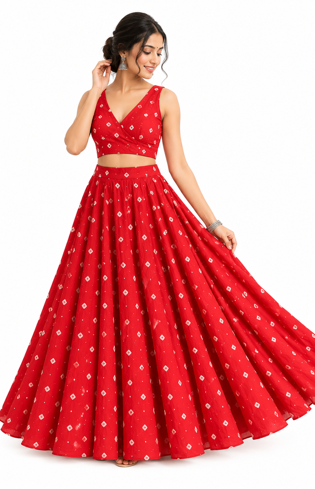 Pure Cotton  hand made bandhini