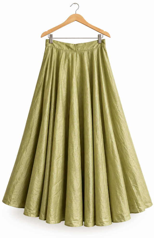 Pure Modal Silk Hand Block Printed Skirt